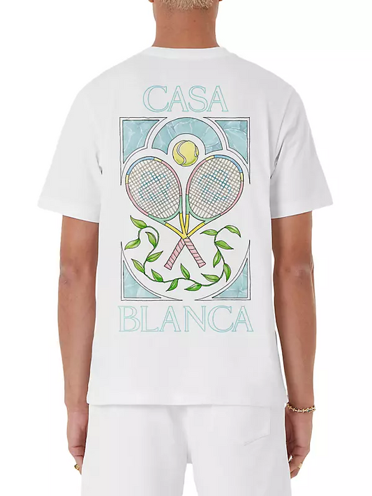 Casa Blanca Tennis Pastelle T-shirt White